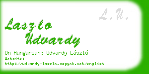 laszlo udvardy business card