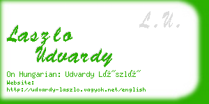 laszlo udvardy business card